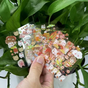 Waterproof Custom Self Adhesive Vinyl Special shaped A4 A5 A6 Sheets Matte Transparent Kiss Cut Sticker Labels Printing