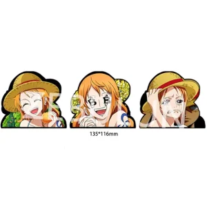 Waterproof Custom Stickers One Pieced Nami Changing Flips Decal 3D Lenticular Anime Motion Sticker Car Stickers