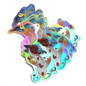 Waterproof Cute Cartoon PVC Printing Stickers Custom Logo Hologram Labels Vinyl Sticker