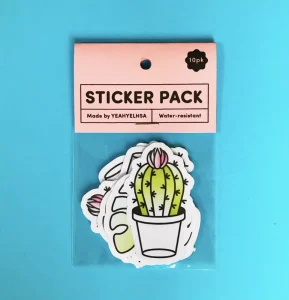 Waterproof Die Cut Vinyl Stickers Promotional UV Proof Sticker Packs