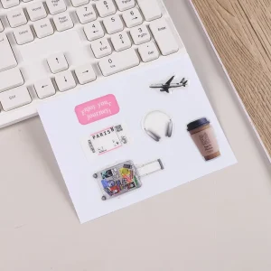 Waterproof Durable Custom Printed Aesthetic Vinyl Stickers Fashion Travel Theme Decals for Phone Case Laptop DIY Decor