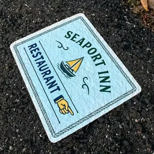 Waterproof & Dustproof UV Printed Aluminum Foil Floor Sticker with Customized Die Cut for Construction Site Road