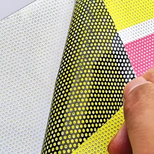 Waterproof Eco Friendly Removable One Way Vision PVC Storefront Vinyl Decals UV Printed Perforated Self adhesive Custom Window