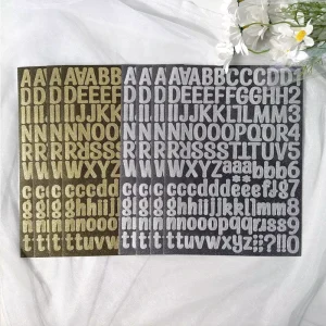 Waterproof Frosted Letter Number A4 Plastic Labels Stickers Festival Party Decoration Diy Strong Adhesive Label Sticker Sheet