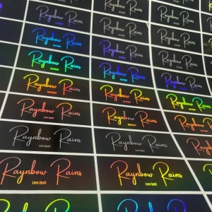 Waterproof Holographic Stickers for Custom Branding and Event Giveaways with Durable Adhesive and Vibrant Iridescent