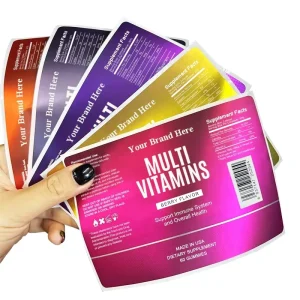 Waterproof Luxury Packaging Bottle Roll Labels for Food Cosmetic Custom Logo Adhesive Bottle Label Stickers