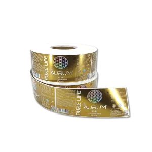 Waterproof Luxury Packaging Bottle Roll Labels for Food Cosmetic Custom Logo Adhesive Bottle Label Stickers