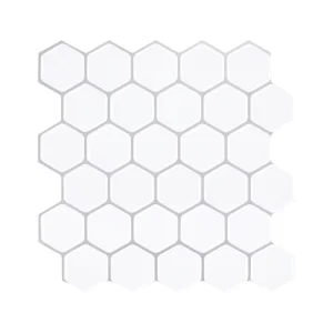Waterproof Peel Stick Metallic Wall Tile Modern Geometric Aluminum Backsplash for Kitchen Bathroom Home Bar Interior Decor