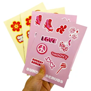 Waterproof Removable Vinyl Glitter Pvc Planner Custom Kiss Cut Sticker Sheets Printing Holo Sticker Suppliers
