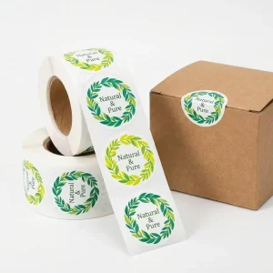 Waterproof Round Sticker Labels Custom Design Logo Seal Sticker Rolls for Gift Wrapping Decoration Branding Packaging