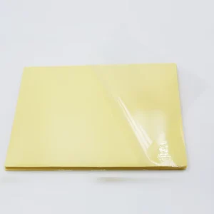 Waterproof Self adhesive Transparent PET Sticker Film Printing Label Sheets rolls with Yellow Glassine Paper