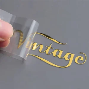 Waterproof Transfer Label Transparent Customized Die Cut Shape CMYK Color Gloss Lamination Gift Sticker Box Stickers