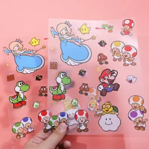 Waterproof Transparent Vinyl Self Adhesive Kiss Die Cut Sticker Sheet Decals Kiss Die Cut Sticker with Custom Shape Cutting