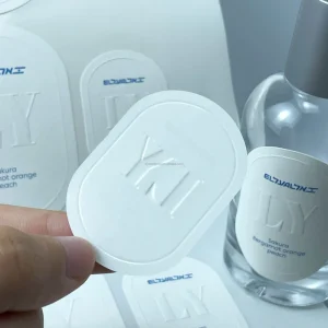 Waterproof UV Resistant Self Adhesive Metal Labels For Bottles Custom Logo Stickers Color Printing Gifting