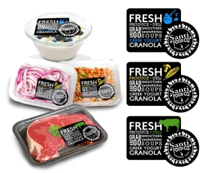 Waterproof Vinyl Adhesive Labels for Cold Temperature Food Packaging Customized Frozen Beef Meat Labels 500pcs MOQ