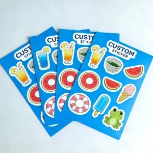 Waterproof Vinyl Sticker Kiss Cut Stickers Promotion Full Color PVC Paper A4 Size Label Sheet Top Brand PT