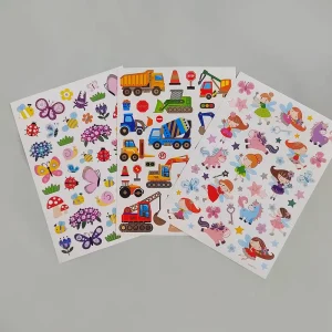 Waterproof Vinyl Sticker Sheets Self adhesive Cartoon Decorative Kids Stickers for Party Rewarding Gifts