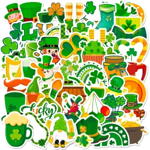 Waterproof Vinyl Stickers Green Adhesive Stickers for Scrapbooking Crafts Party Decor & Kids Party Favors