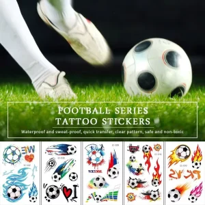 Waterproof and Sweat-Proof Football & Rugby Sports Tattoo Stickers for Cup & Copa America Fans