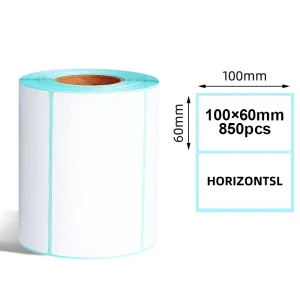 White Blank Clear Adhesive Strong Waterproof Oil Proof Scratch-Off Thermal Express Rectangular Customizable Adhesive Labels