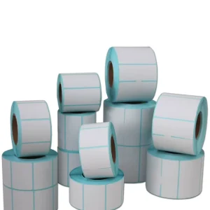 White Paper Label Roll Thermal Sticker Roll Ribbon Sticker Roll