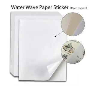 White Textured Paper Stickers Plain Matte Blank Paper Sticker Adhesive Craft Label Print Paper