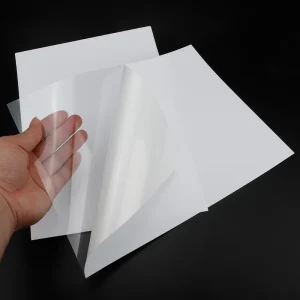 White Transparent Backing A3 A4 Inkjet Printable Glossy Matte Yupo Sticker Paper Vinyl Clear Backing PET