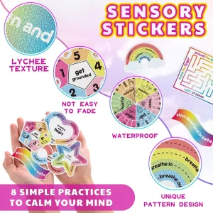 Xuri Mixed Pattern Stress Stickers Waterproof Self Adhesive Anxiety Relief Stickers for Phone Laptop Water Bottle
