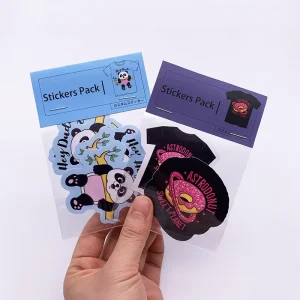 custom Promotional Multiple Designs Self Adhesive sticker printing logo waterproof Sticker Pack die cut Sticker Pack
